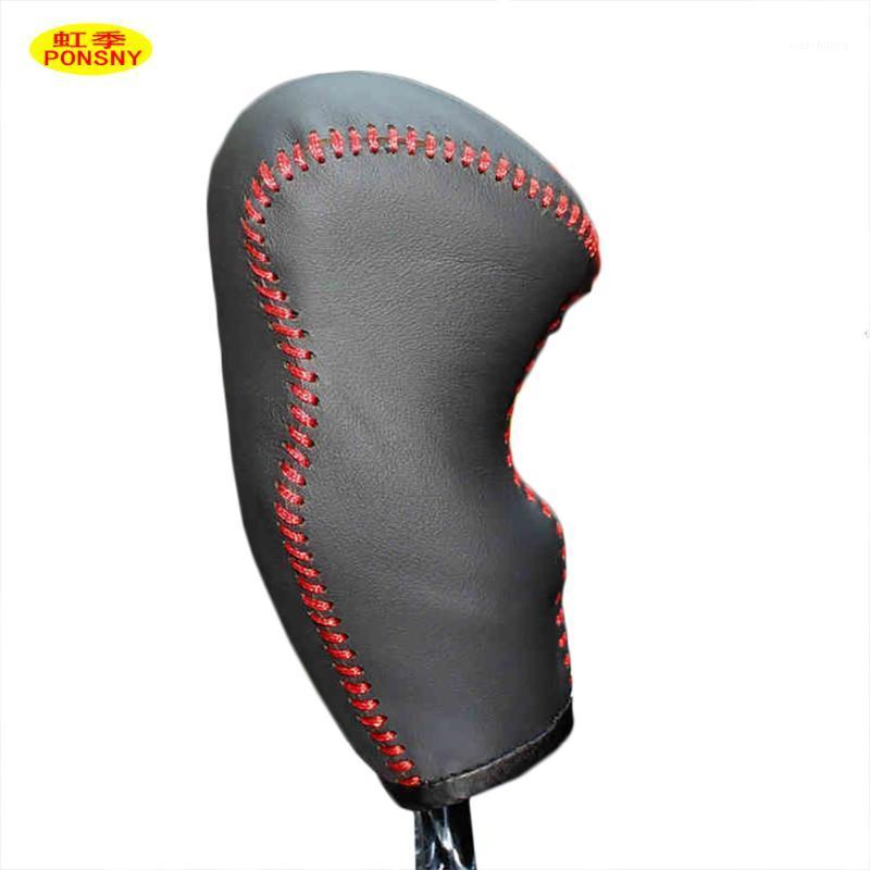 

PONSNY Car Gear Covers Case for 408 2013 Automatic Shift Hand-stitched Genuine Leather Cover1