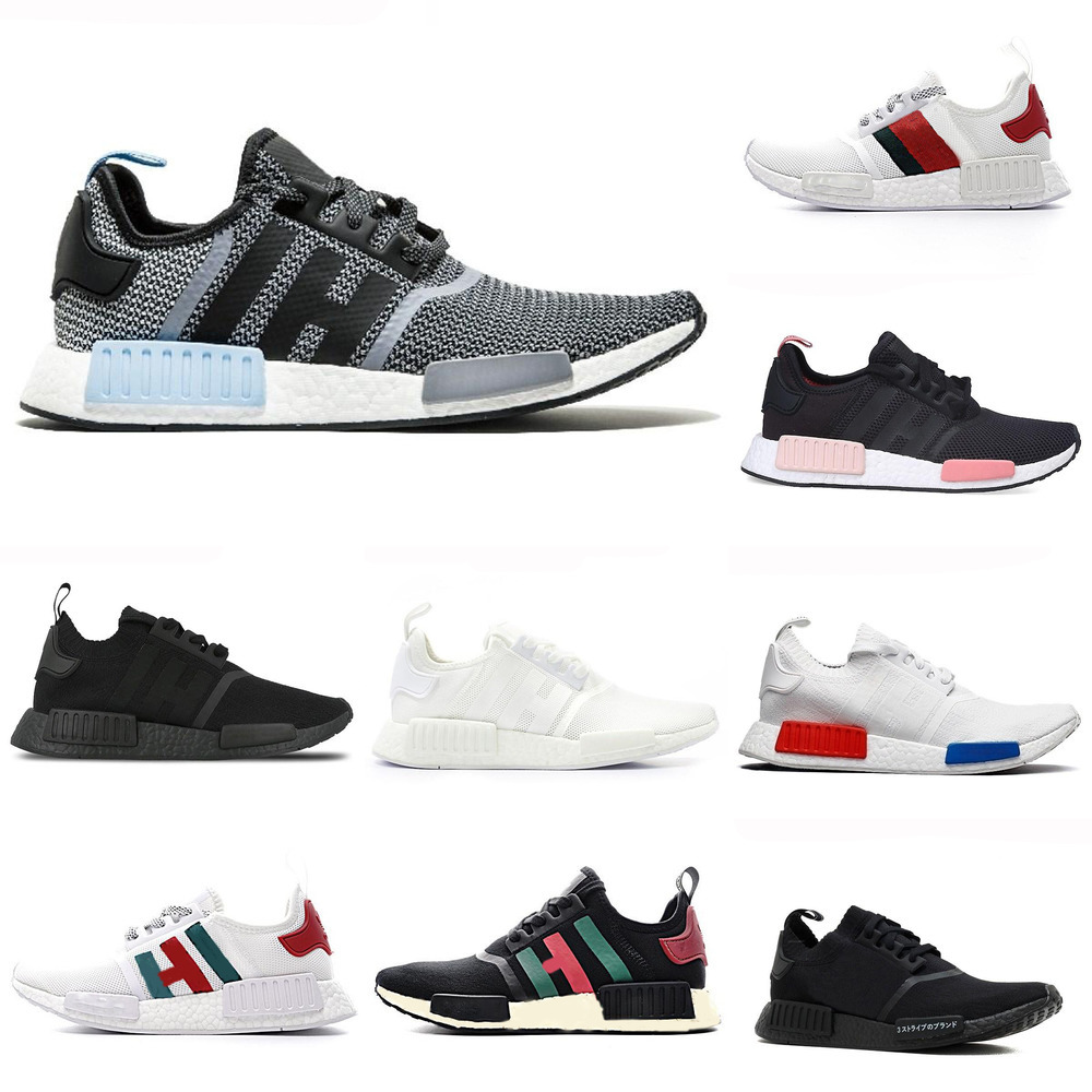 

Running shoes NMD Men Women shoes Sneakers Trainer Original atmos white Core Green Red munich Thunder Pack Black tones mexico R1 Metallic, Color 99