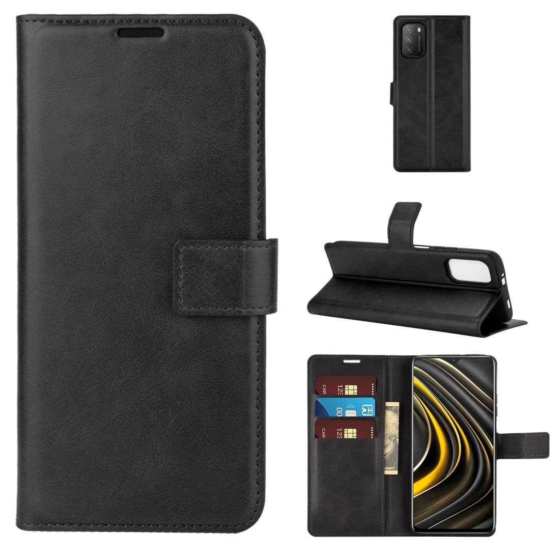 

Retro Calf Pattern Buckle Horizontal Flip Leather Case with Holder Card Slots Wallet For Xiaomi POCO M3