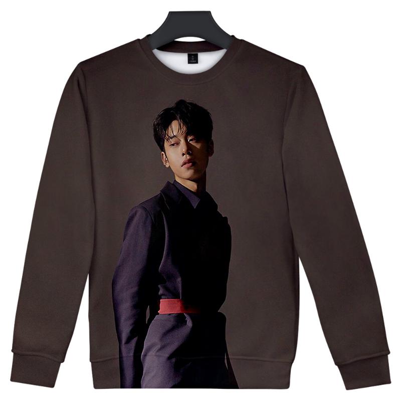 

Korean men's combination AB6IX Slim Fashion Round Neck Long Sleeve Sweatshirt 2020 Hot Trend Casual Round Neck Sweatshirt, As shown