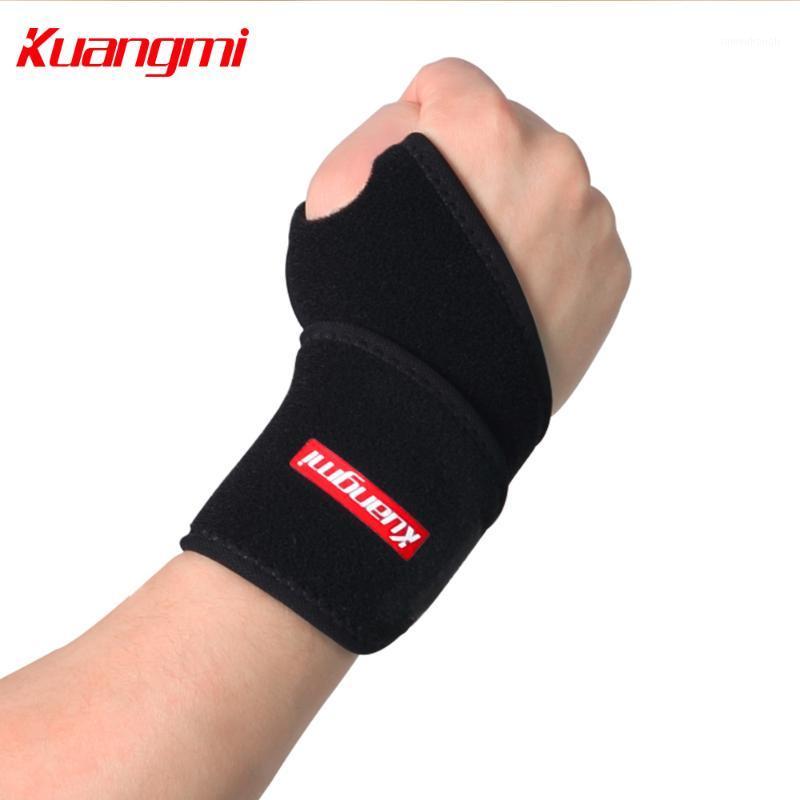 

Kuangmi 1PC Adjustable Wristband CrossFit Weighlifting Dumbbell Sports Wrist Support Band Bandage Elastic Wrist Wrap Strap Brace1, Black