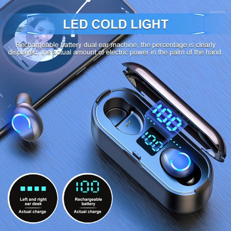 

LED Wireless Headphones Bluetooth V5.0 Touch Control Sport Headset Noise Cancel Dropshipping for F91