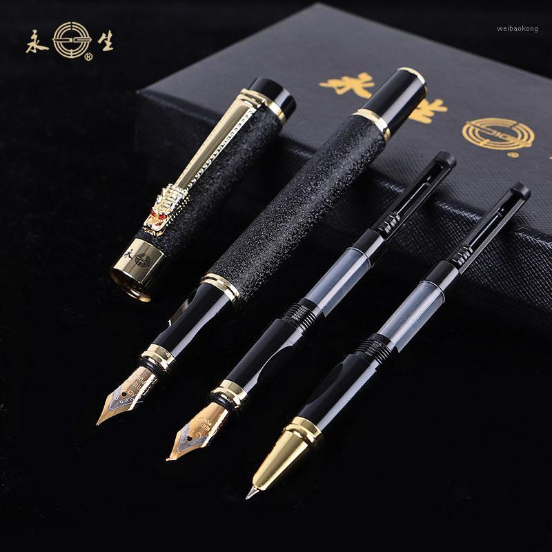 

Fountain Pens Dragon Clip Three Nibs Caligraphy Pen Set Office Gift For Students Stationery Financial Business Art Supplies1, Red