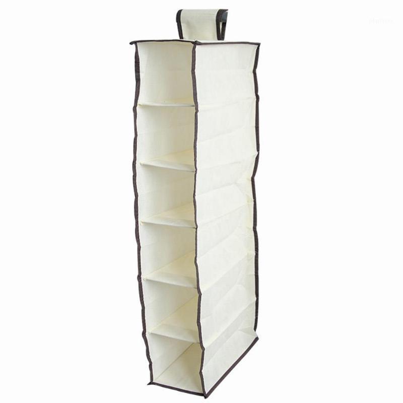 

Hanging Wardrobe Hanging Bag Non-Woven Fabric 6 Section Large Capacity Sundries Storage Organiser Shelves Household Supplies1