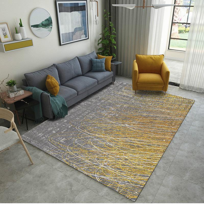 

Simple 3D Geometric Printing Living Room Bedroom Carpet Nordic Style Pattern Floor Mats Can Be Customized1, Yk-16