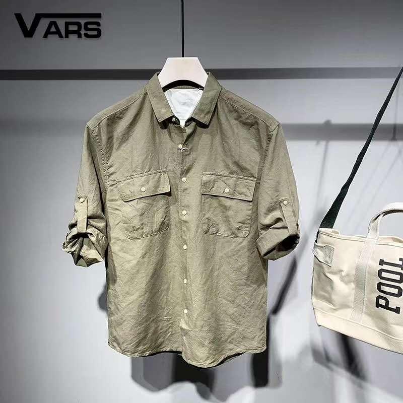 

SBR003 new arrival 2020 summer fast fashion casual men half sleeved shirts, Gray
