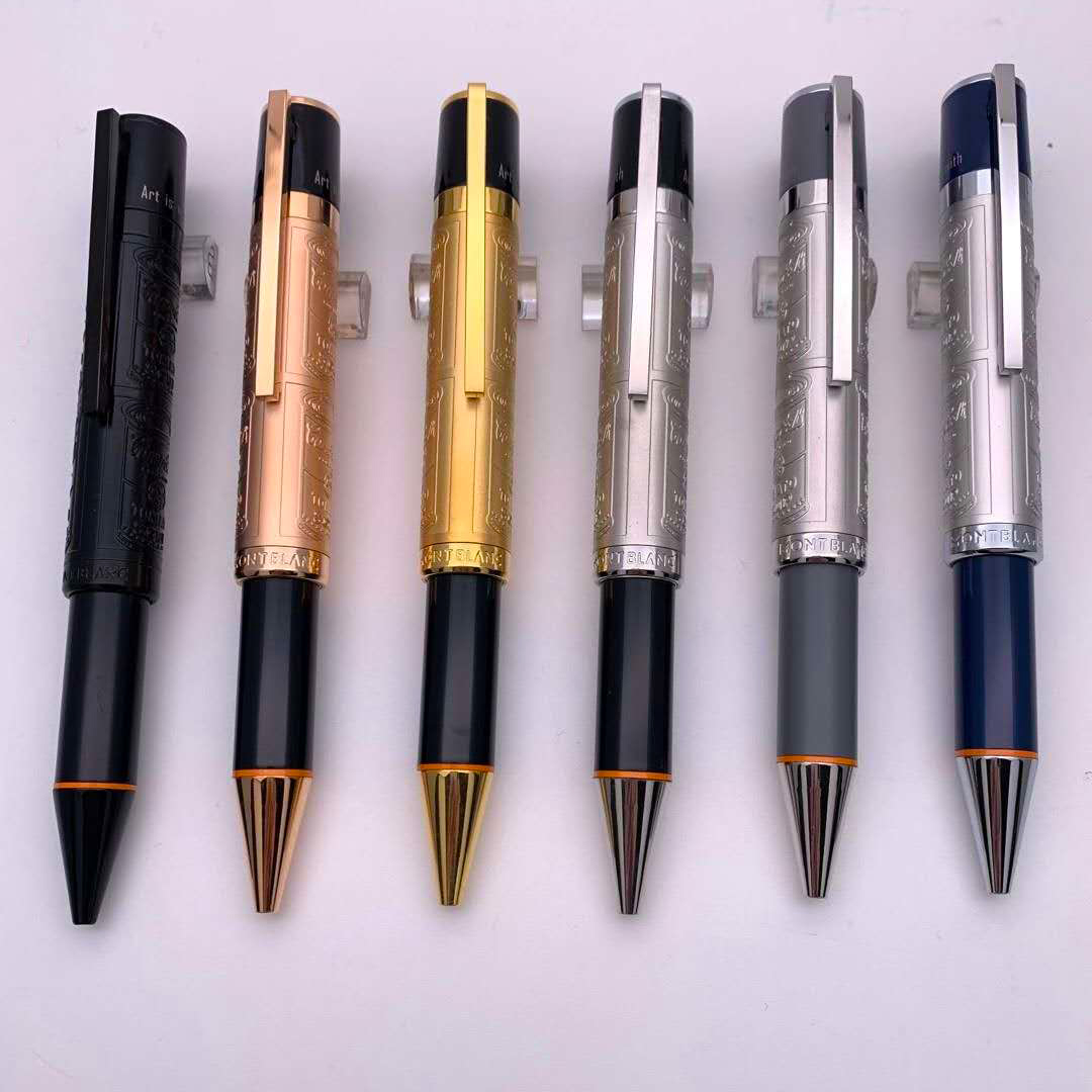 

2021 Limited pen Special Edition brand pens Series Andy Warhol Reliefs barrel Luxury Ballpoint Pen+Box Set+Gift Refills+Plush Pouch, As picture show