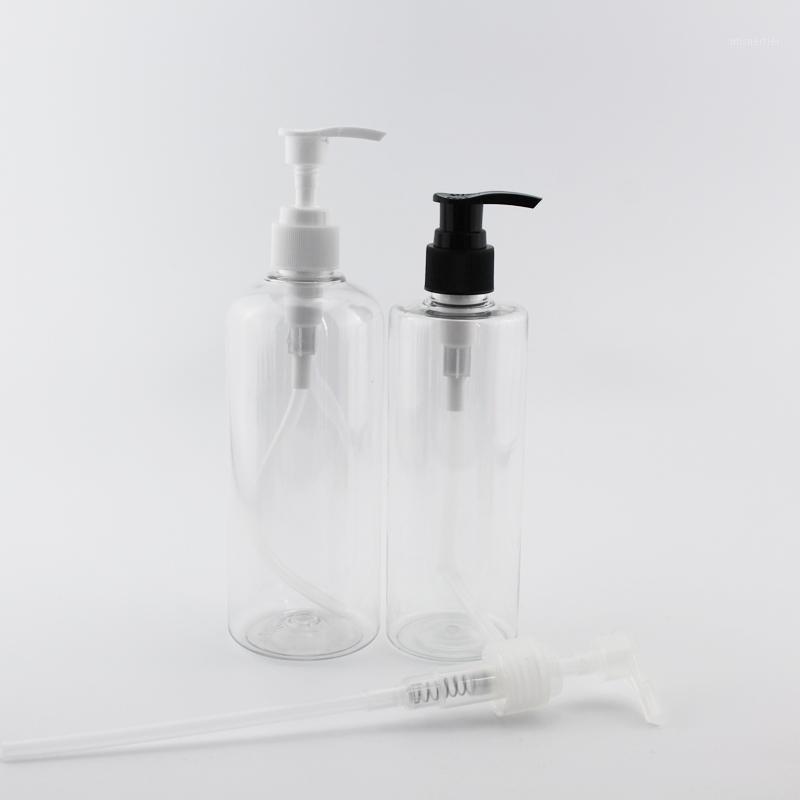 

Big Empty PET Bottles With White Clear Black Lotion Pump 300ml 400cc Capacity Plastic Containers For Cosmetics Shampoo Bottle1