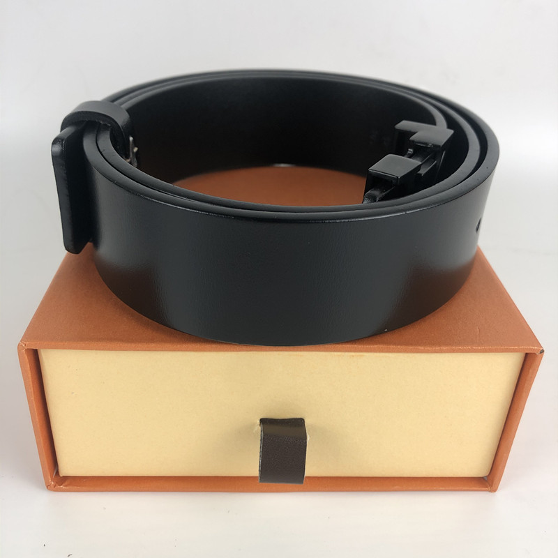 

2021 New Fashion brand Mens Business Belts Luxury Ceinture Smooth Buckle Buckle Leather Belts men designers belts cintos de grife, Width 3.8cm with gift box