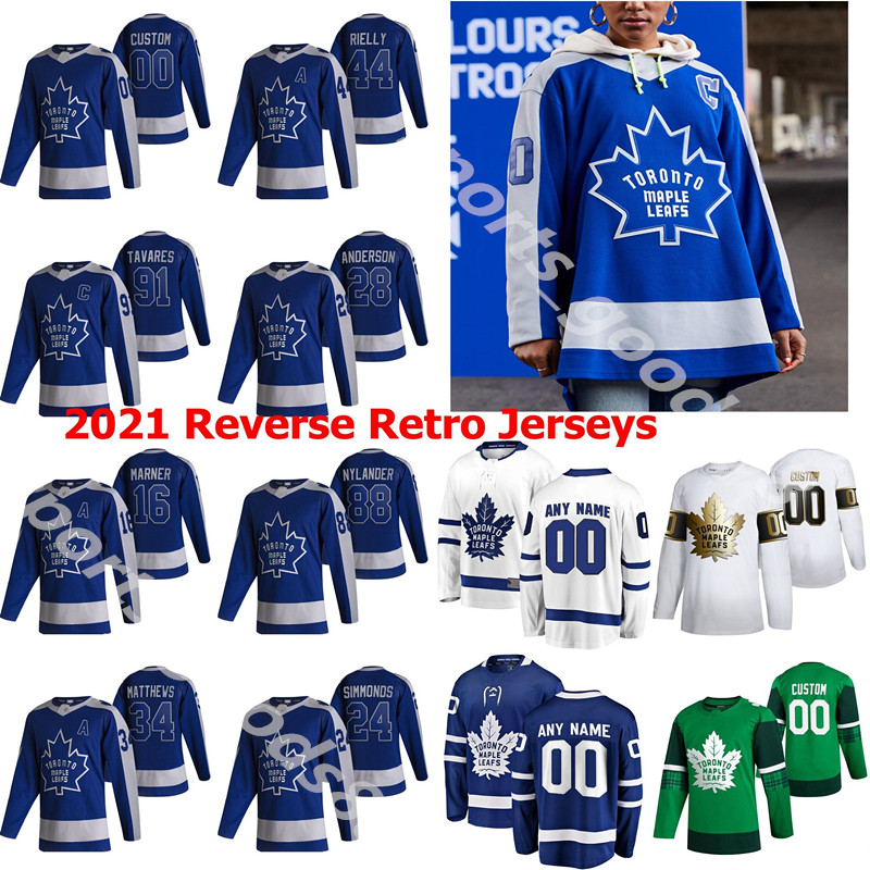

Toronto Maple Leafs 2021 Reverse Retro Hockey Jerseys Dominic Moore Andreas Johnsson Igor Ozhiganov Jason Spezza Trevor Moore Custom Sti, Colour 15