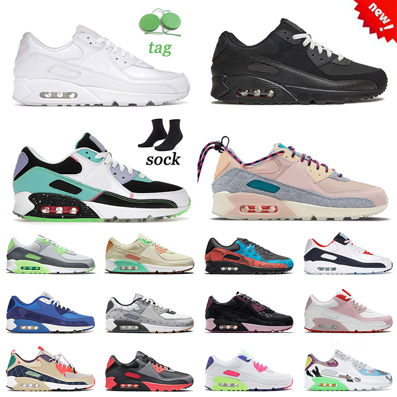 

2022 OG Sports 90 Running Shoes Size 12 Triple White Bred Exeter Edition Multi Fossil Stone Smoke Grey Obsidian Trail Team Gold Mens Women 90s Trainers Sneakers 36-46, B13 30th anniversary 36-45