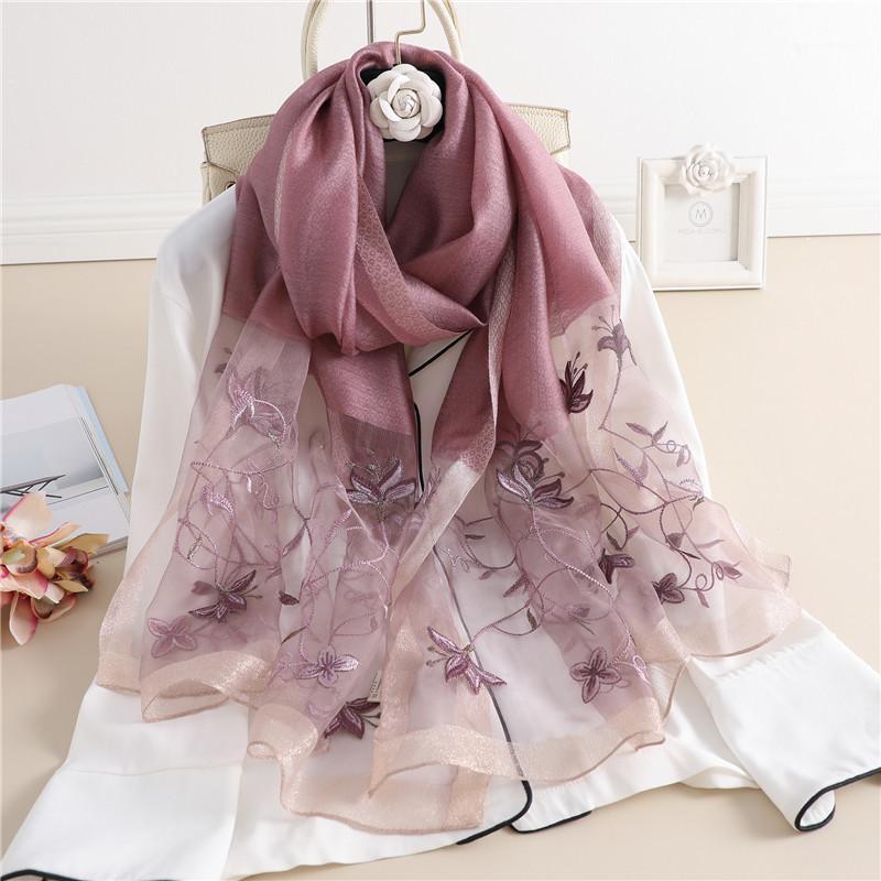 

Rushed 2020 Silk Women Scarf Warm Wool Shawls Lady Wraps Bufanda Floral Embroidery Scarves Foulard Wholesale Hijab1