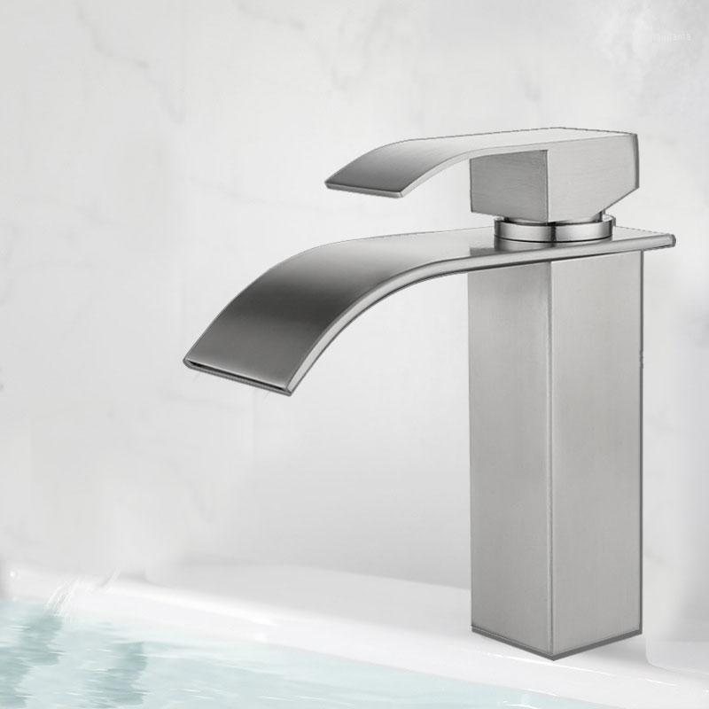 

Black Square Bathroom Sink Faucet Single Handle Basin Faucet Hot Cold Water Mixer Wash Tap Bathroom Toilet Deck Mounted Tap1