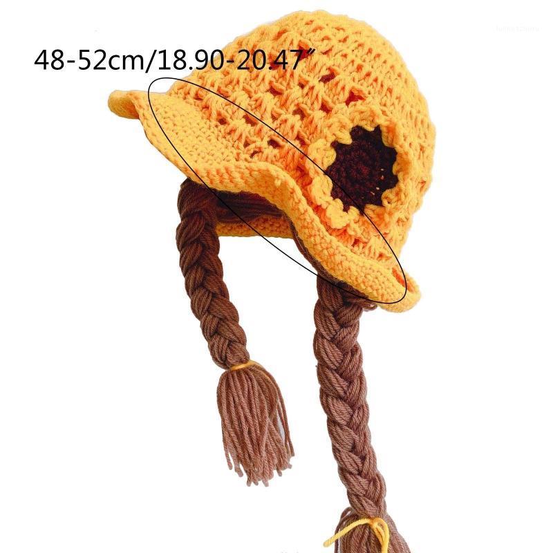 

Cute Idyllic Handmade Knitted Baby Girl Twist Braid Hat Infant Wigs Brades Kid L9CD1