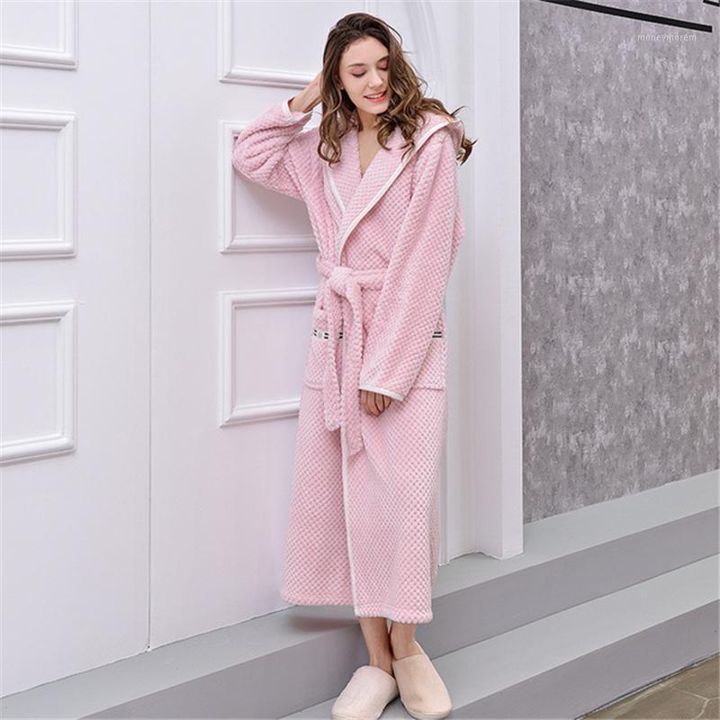 

Home wear hotel night gown warm soft beauty salon gown unisex new autumn and winter kimono robe women loose sexy sleepwear1, Unisex black