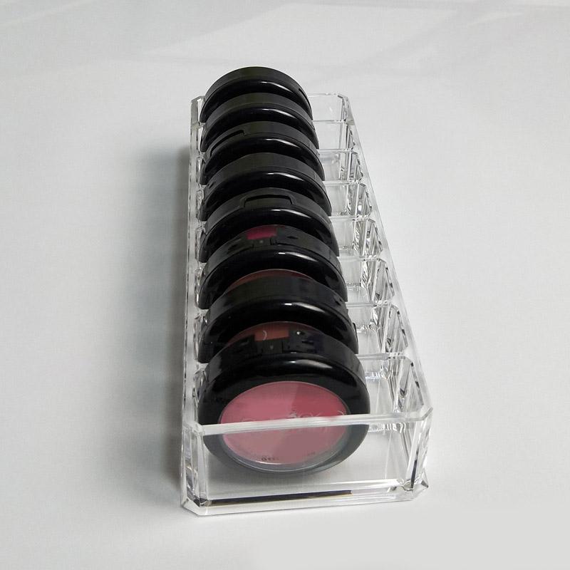 

Clear Acrylic Makeup Brushes Organizer Holder Lipstick Stand Case Desktop Jewelry Box Cosmetic Tray with 8 Slots hh88