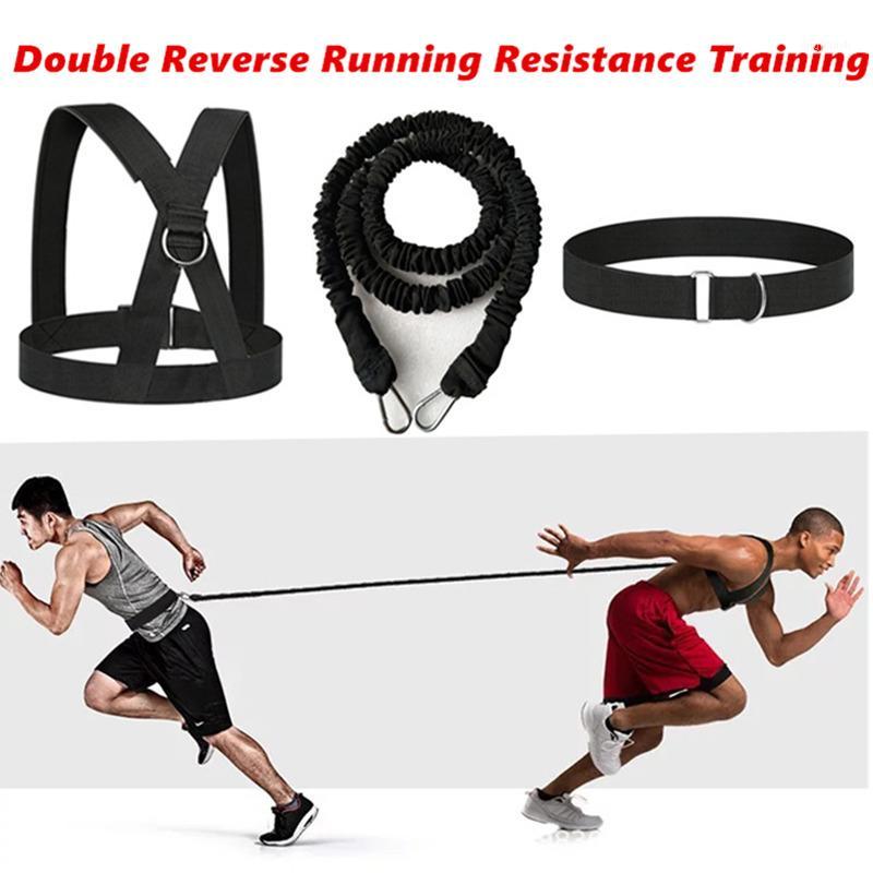 

3 in 1 Bungee Resistance Band Set Fit Football Basketball Strength Agility Speed Training Running Gym Rope Workout Equipment1