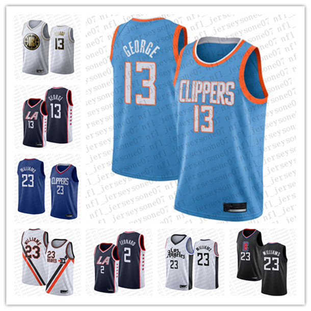 

Mens los angeles Clippers 2 Kawhi Leonard 13 Paul George 23 Louis Williams white Throwback Basketball Jersey, Black
