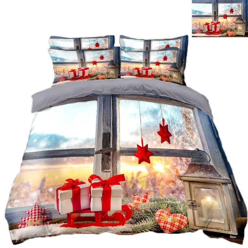 

3D Bedding Sets Children's Adult Bedsheet Pillowcase  King Size Queen Bed Cover Balcony Christmas Gift California King1, 3d bedding set