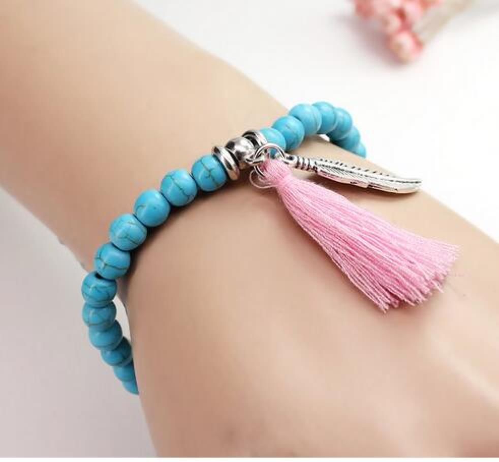 

Charm Jewelry Wholesale-Fashion Evil Eye Tassel Red Bracelets For Women Men Gold Hand Bracelet Femme With Stones Turkish Jewelryb-B10116 Dro