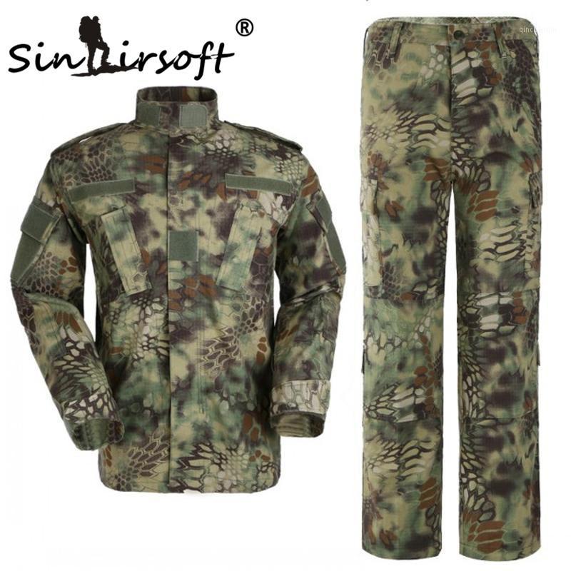 

SINAIRSOFT Kryptek Mandrake Camouflage Suit Uniform.SHIRT+PANTS, Tactical BDU Hunting Clothes1