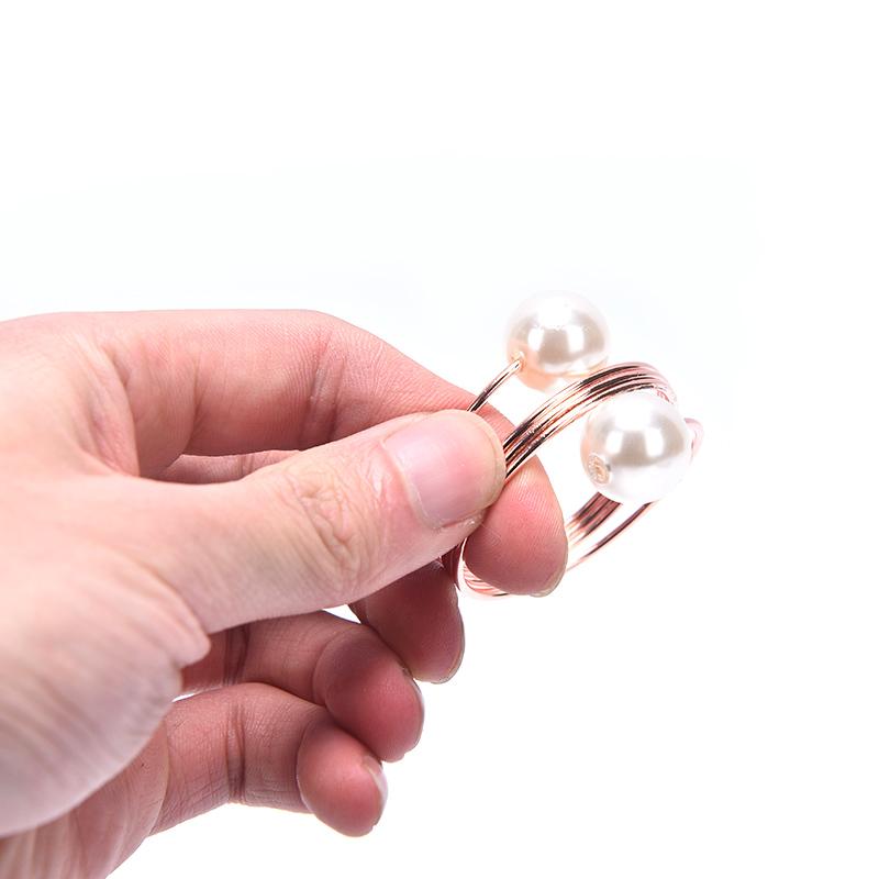 

1PC Pearl Metal Serviette Holder For Hotel Wedding Supplies Napkin Ring Restaurant Table Decors
