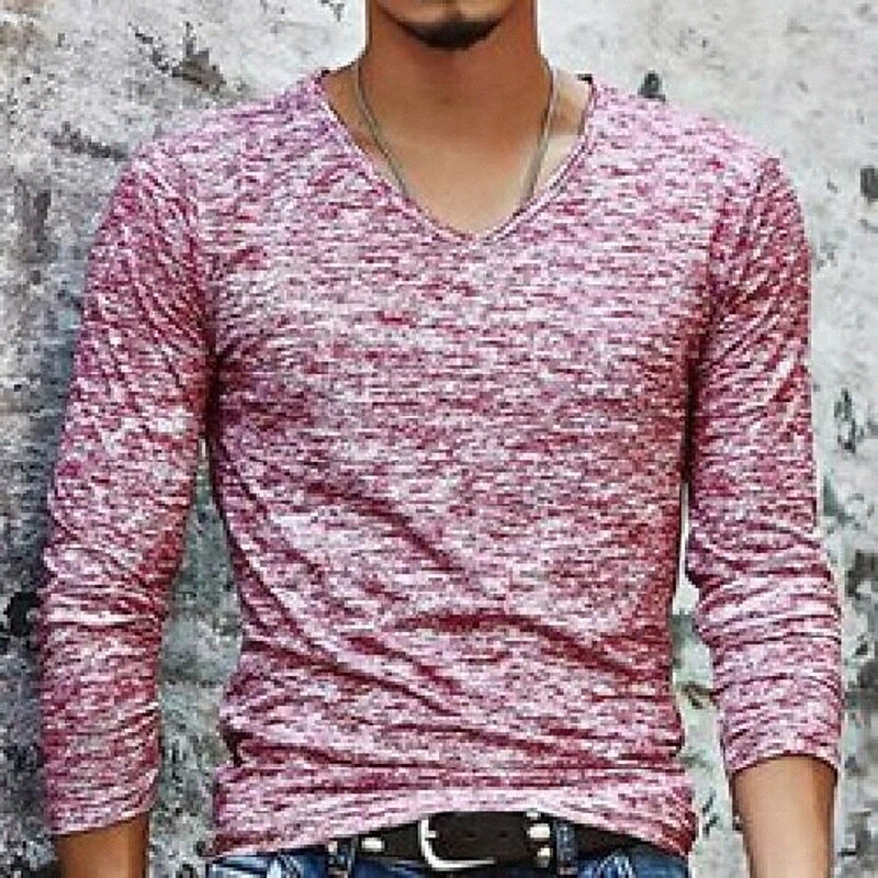 men's casual shirts puimentiua 2021 men t sports running top tees mens clothing long sleeve v neck cotton fitness tshirt sportwear 33Rf#