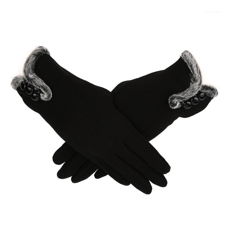 

Five Fingers Gloves Winter Warm Women Cashmere Keep Driving Solid Full Finger Touch Screen Outdoor Fashion Glove Accessories1