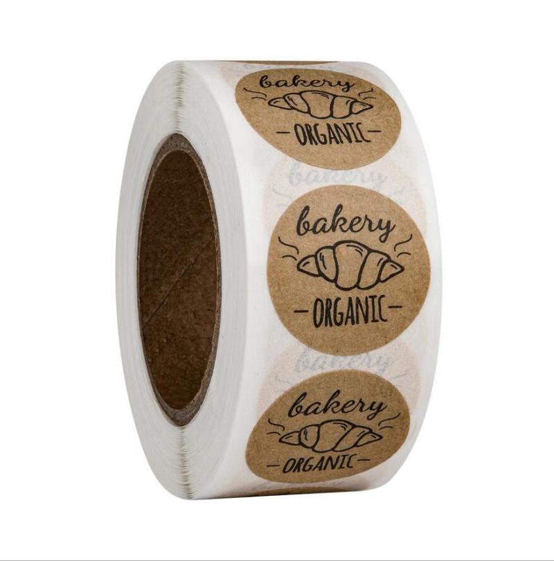 

500pcs Explosive Conch Printed Roll Thanks for the leather self-adhesive baking decoration handmade stickers