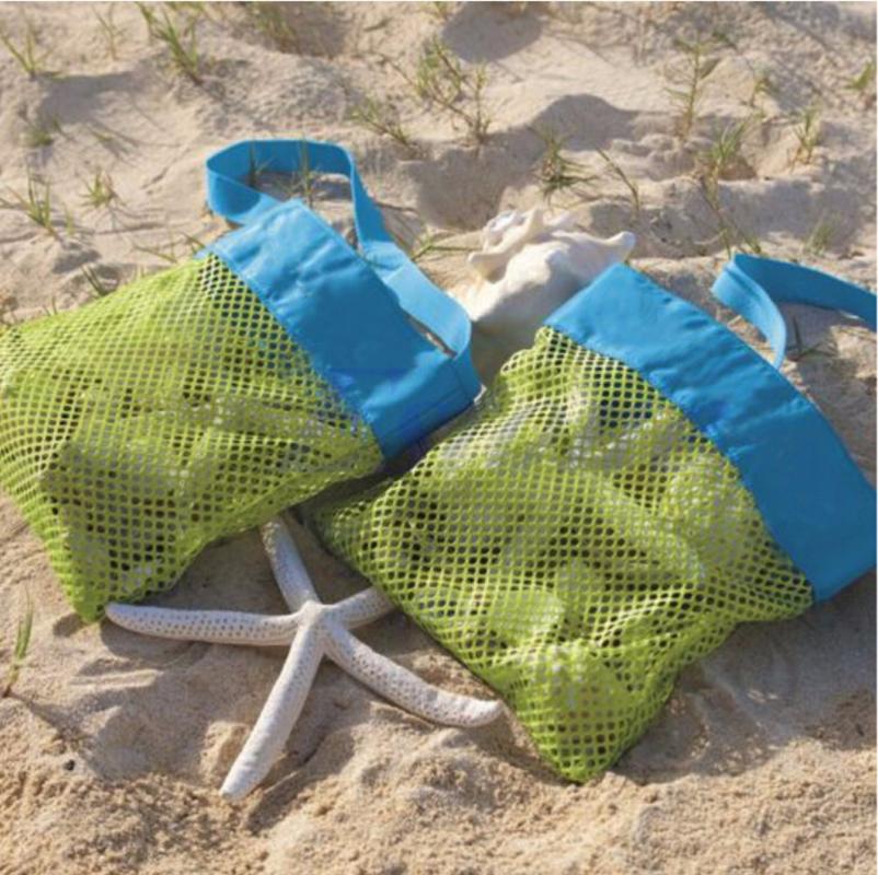 

Free shipping by DHL Mesh Shell Tote beach seashell tote bag children mesh shell bag kids beach for wholesale