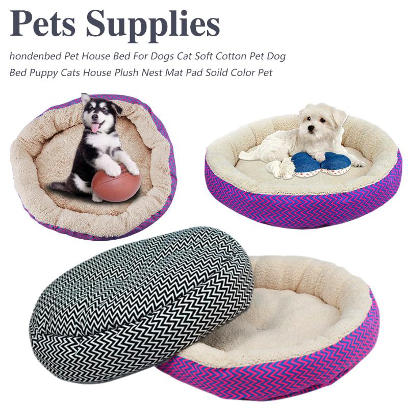 

S/M Pet Dog Puppy Cat Warm Soft Bed House Plush Cozy Nest Mat Pad Pet House Sofa Sleeping Bag Winter Nest Kennel Dogs Pad New, Red blue