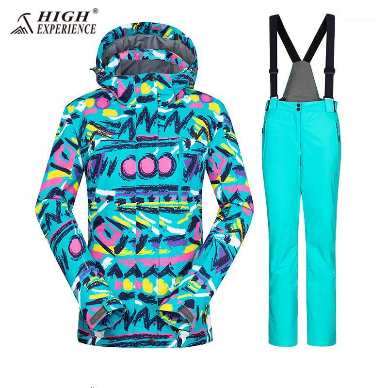 

Winter Suit Ski Jacket Ski Suit Women Winter Jacket Female Snowboard Skiing Sport Waterproof Snowboarding Snow1, Light purple set