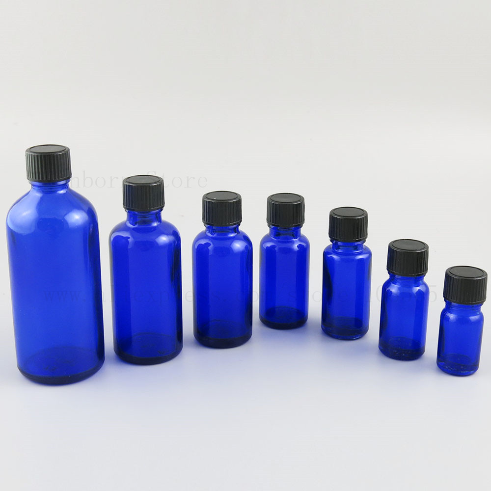 

Essential Oil Blue Green Glass Bottles Containers Vials 5/10/15/20/30/50/100 ml Sample Refillable bottle 20pcs