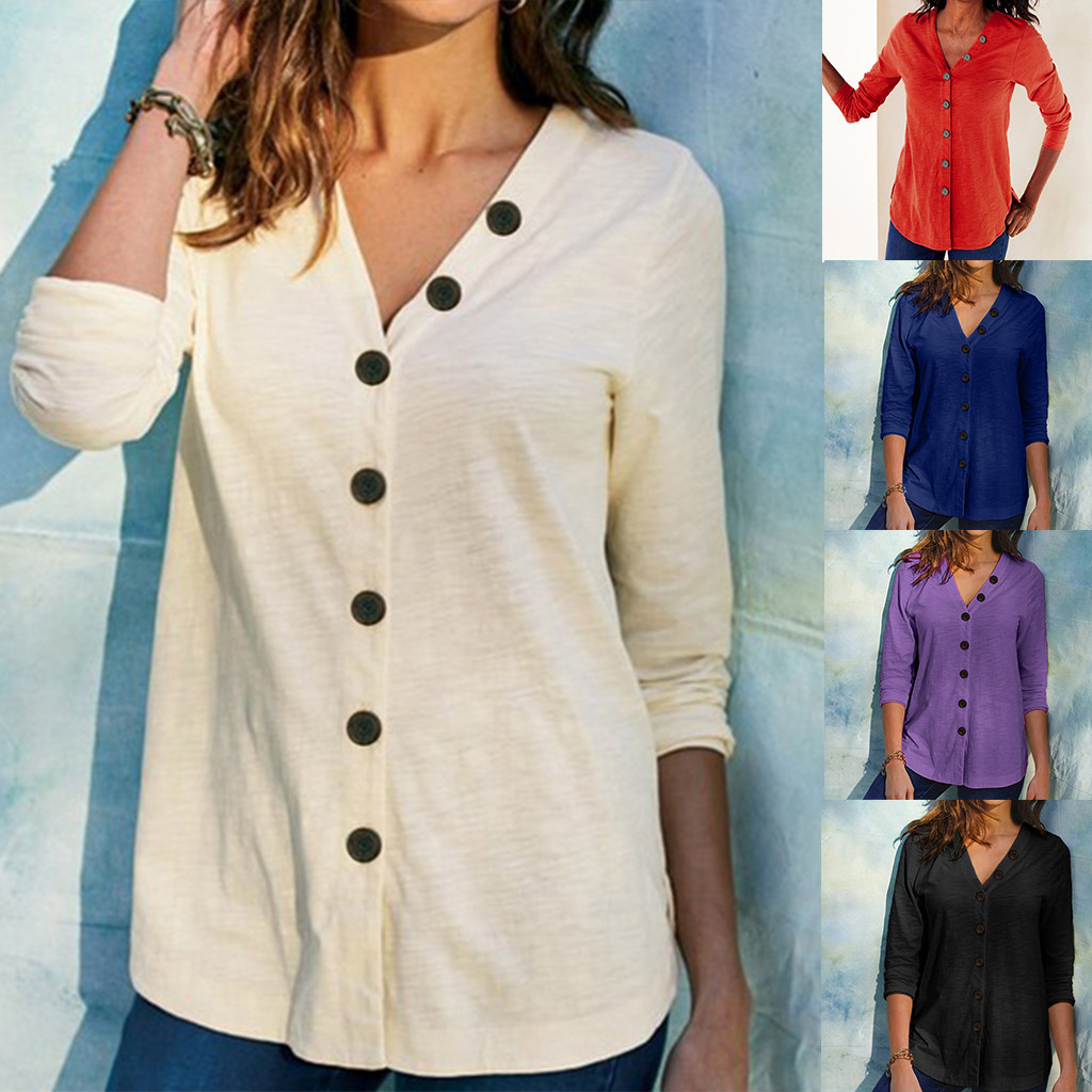 

Autumn Women' Sweatshirts Long Sleeve Hoodies V-neck Button Hoodies Thin Fashion Cloth Women Aesthetic Oversized Hoodies, Db