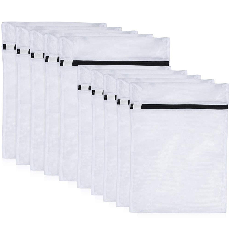 

Zippered Mesh Laundry Wash Bags Foldable Travel Clothes Storage Net Bag for Underwear Sock Washing Machine Pouch Clothes Bra Bags