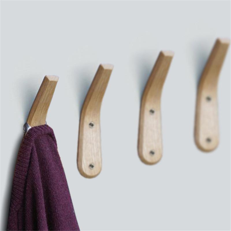 

Wood Coat Hook Home Wall Mounted Single Hook Hat Rack Towel Hanger Wall Organizer Storage Holder