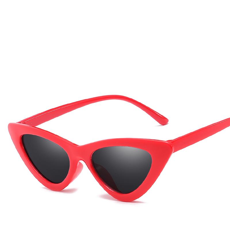 

New Fashion Cat Eye Women Sunglasses Black Red Pink White Blue Colorful Yellow Triangle UV400 Sun Glasses Gafas de sol L9788CJ