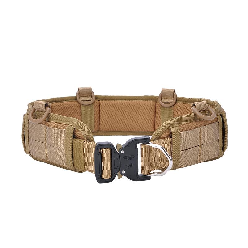 

Multifunctional breathable non-slip tactical belt combat suspension belt outdoor CS hunting suspension girdle, Black