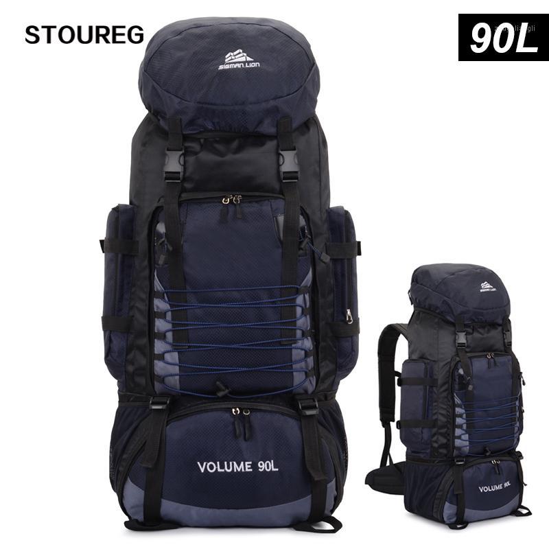 

90L Backpacks Army Hiking Bag Trekking Travel Mountaineer Backpack 90L Large Capacity Sport Bag Outdoor Climbing1, Orange