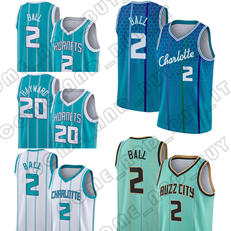 

LaMelo 2 Ball Basketball Jersey Charlotte''Hornets''20 Gordon Jerseys Hayward, Men