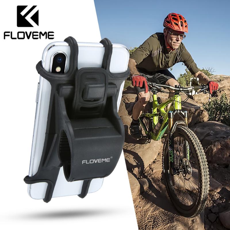 

FLOVEME Bicycle Phone Holder bike Handlebar Cell Phone Stand Mount Bracket For X Universal Motorcycle Holder Stand, Nut lock