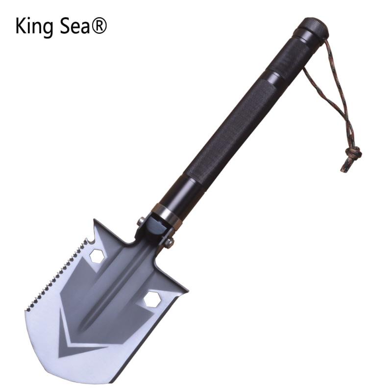 

King Sea Mini Camping Shovel Aluminum Handle Tactical Folding Shovel Outdoor Camping Spade Survival Emergency Tools
