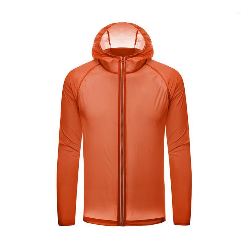 

Unisex Sun-protective Clothing, Outdoor Hooded Packable Jacket Summer Reflective Strip Coat1, Orange