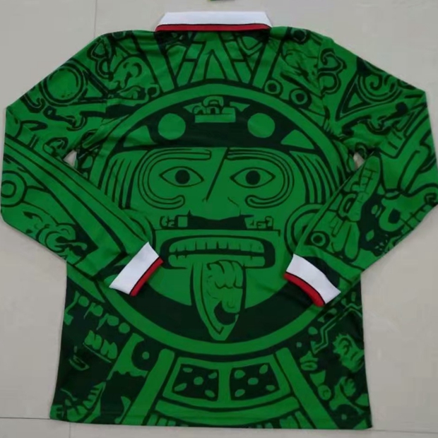 

tops 1998 MEXICO RETRO soccer jerseys long sleeve VINTAGE BLANCO 11 Hernandez 15 Thai Quality uniforms 98 Football shirt Embroidery camiseta futbol shirts size s, 1998 black custom