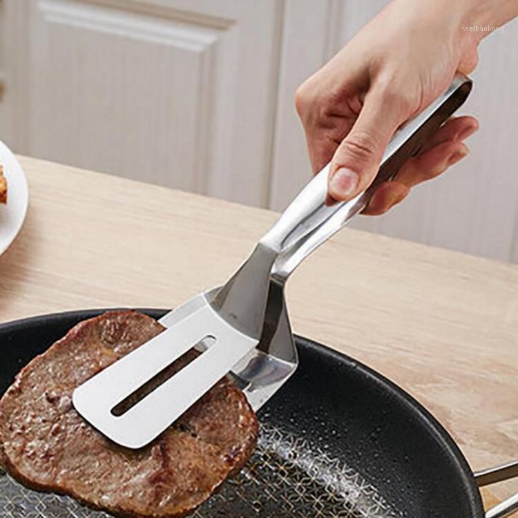 

2PCS Stainless Steel Barbecue Clip Barbecue Turners Bread Clip Steak Shovel Kitchen Baking Tool1, As pic