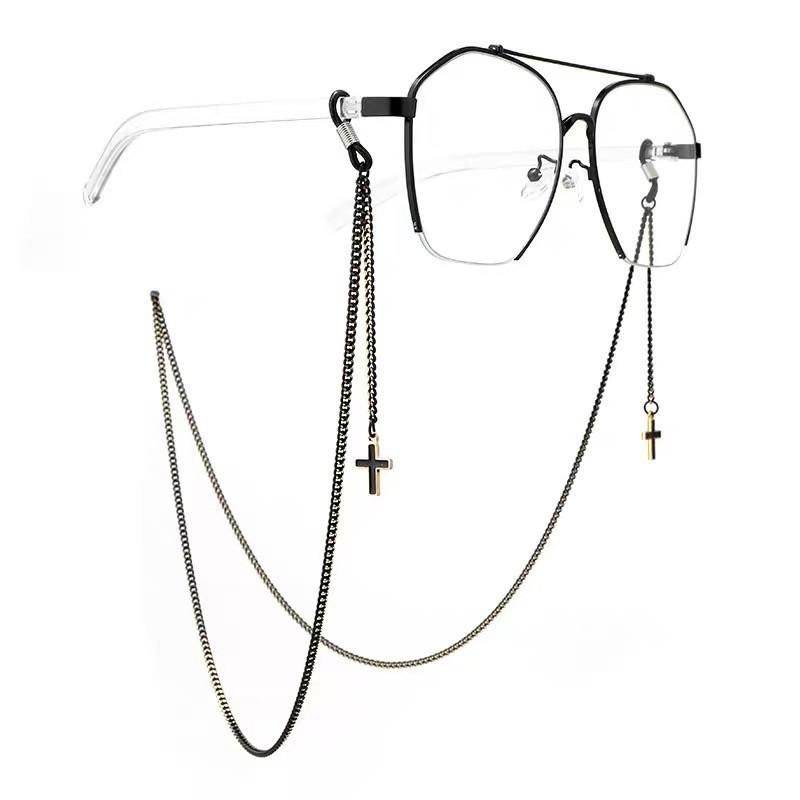 

Fashion Cross Heart Hanging Lanyard for Sunglasses Metal Glasses Chain Eyewear Cord Holder Women's Neck Rope Strap 2021