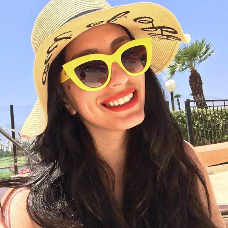 

WOENFEL Vintage Cat Eye Sunglasses Fashion Classic Sun Glasses Designer Colorful Retro Travel Female Eyewear