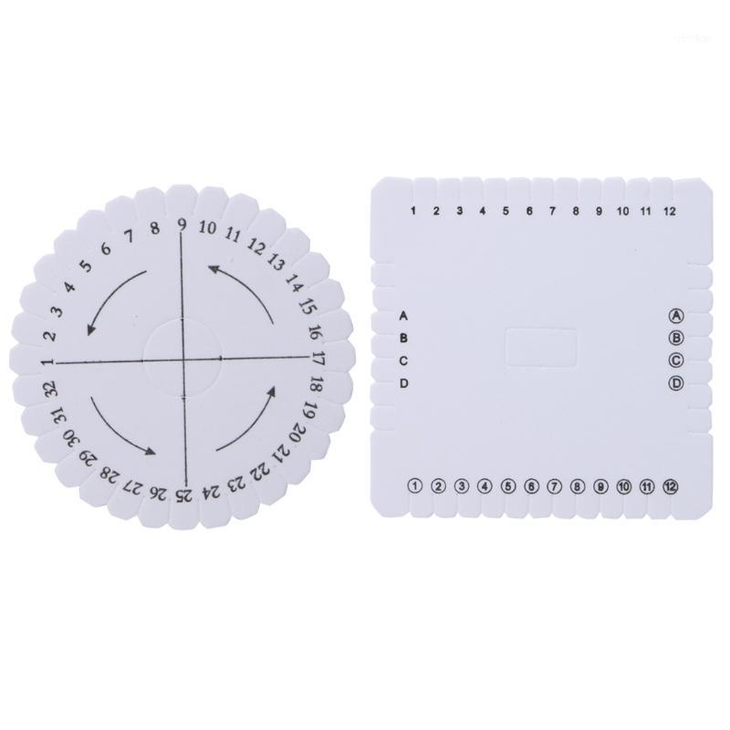 

Sewing Notions & Tools High Quality 2Pcs Round Square Kumihimo Beading Cord Disc/Disk Braiding Braided Plate DIY Sep121