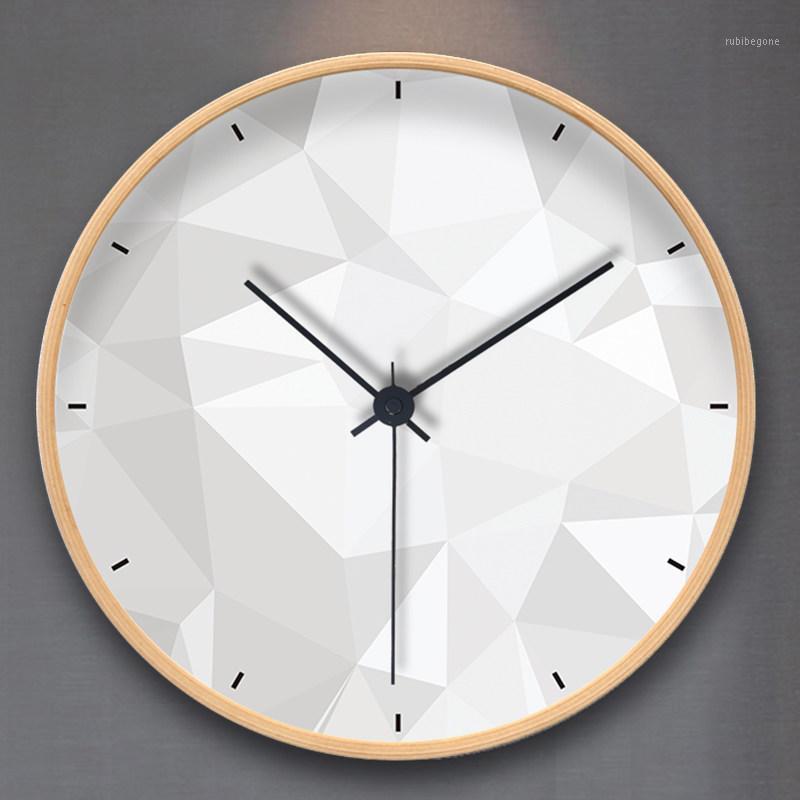 

Nordic clock wall clock living room home modern minimalist creative round mute bedroom quartz1