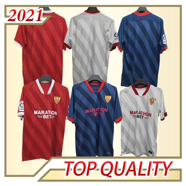 

20 21 Soccer Jerseys Sevilla EVER BANEGA 2020 J.NAVAS NOLITO DE JONG football shirt set 2021 MUNIR L.OCAMPOS High-quality Football Shirt, Third